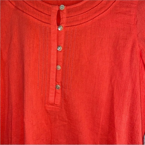 J. Jill Reddish Pink Popover Blouse - Picture 2 of 4